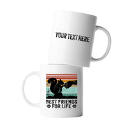Personalized Best Friends For Life Customized Ceramic Mug 11 oz White - Panvola