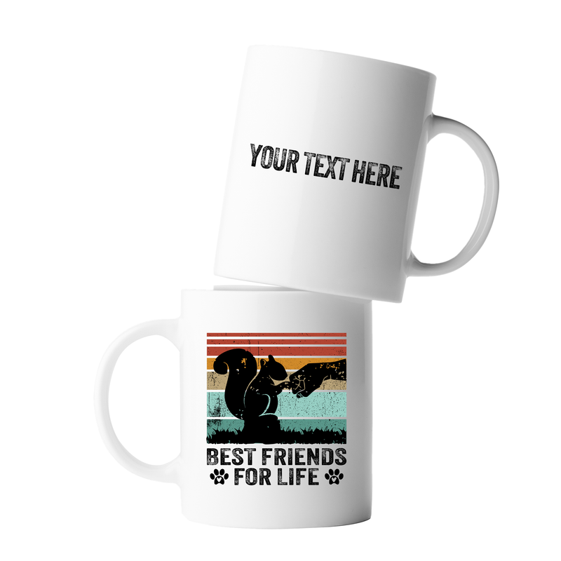 Personalized Best Friends For Life Customized Ceramic Mug 11 oz White