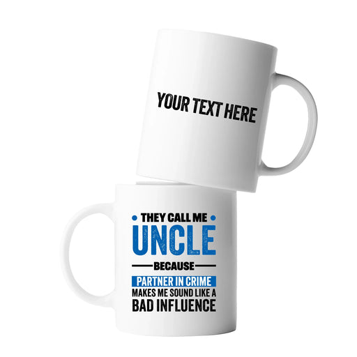 Personalized Uncle Partner In Crime Customized Ceramic Mug 11 oz White - Panvola