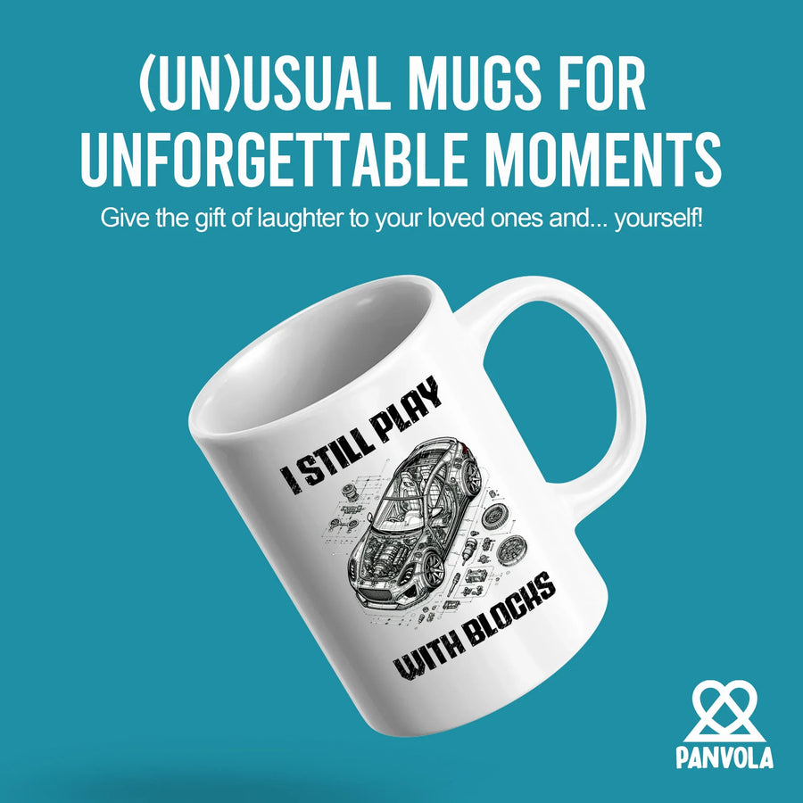I Still Play With Blocks Car Mechanic Ceramic Mug 11 oz White, image 2 of 5
