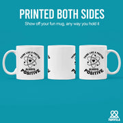 Think Like a Proton Always Positive Science Gifts Ceramic Mug 11 oz White - Panvola