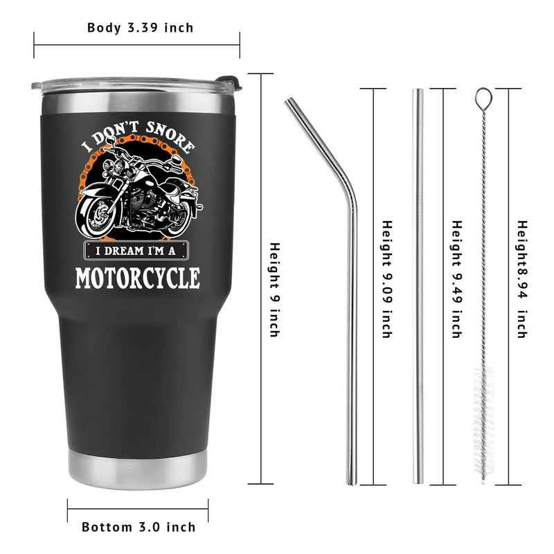 I Don't Snore I Dream I'm A Motorcycle Vacuum Insulated Tumbler - Panvola