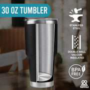 I Used To Work With Absolute Legend Vacuum Insulated Tumbler Black - Panvola