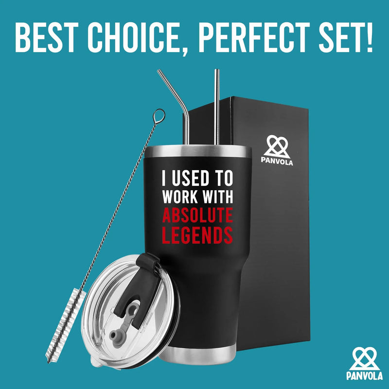 I Used To Work With Absolute Legend Vacuum Insulated Tumbler Black - Panvola