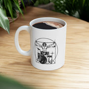 Personalized Da Vinci Drums Ceramic Mug 11 oz White - Panvola
