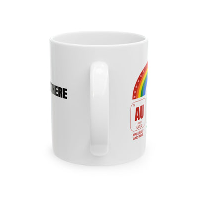 Personalized Autism Awareness Elements Periodic Table Customized Ceramic Mug 11 oz White