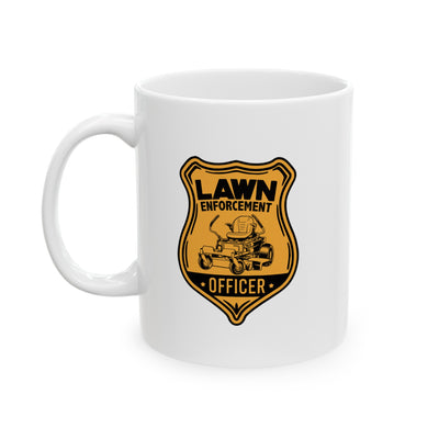 Personalized Lawn Enforcement Officer Ceramic Mug 11 oz White