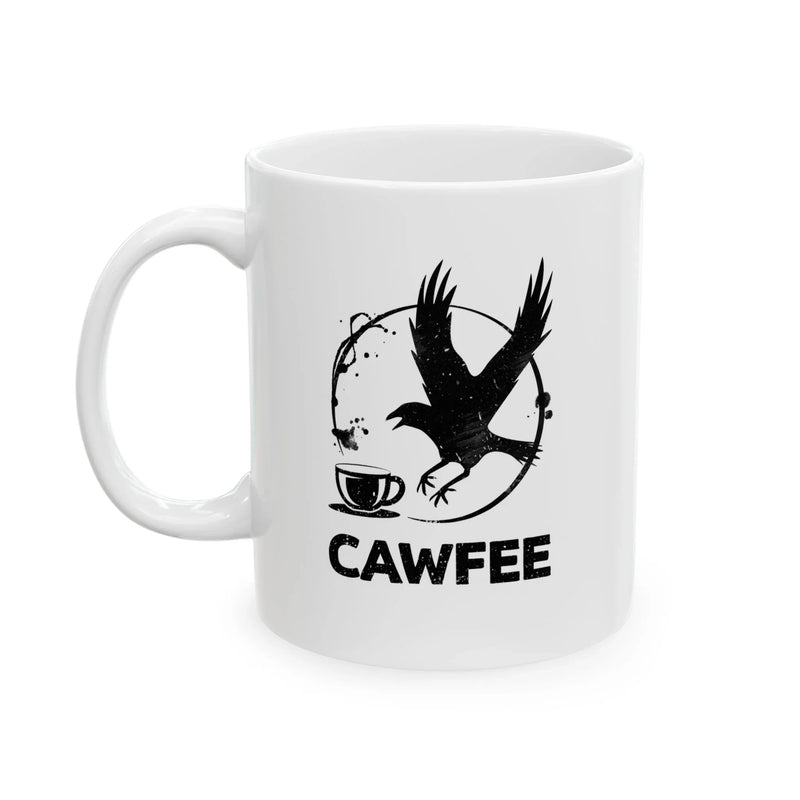 Personalized Cawfee Ceramic Mug 11 oz White - Panvola