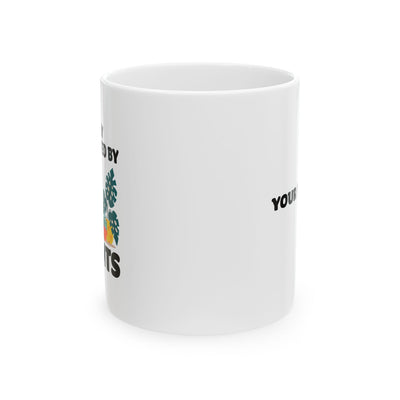 Personalized Easily Distracted By Plants Ceramic Mug 11 oz White