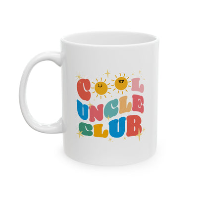 Personalized Cool Uncle Club Ceramic Mug 11 oz White