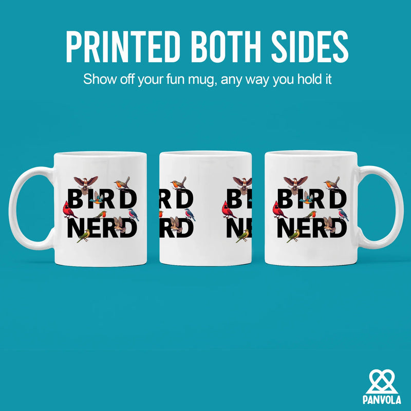 Bird Nerd Ceramic Mug 11 oz White - Panvola