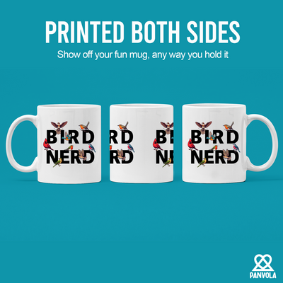 Bird Nerd Ceramic Mug 11 oz White