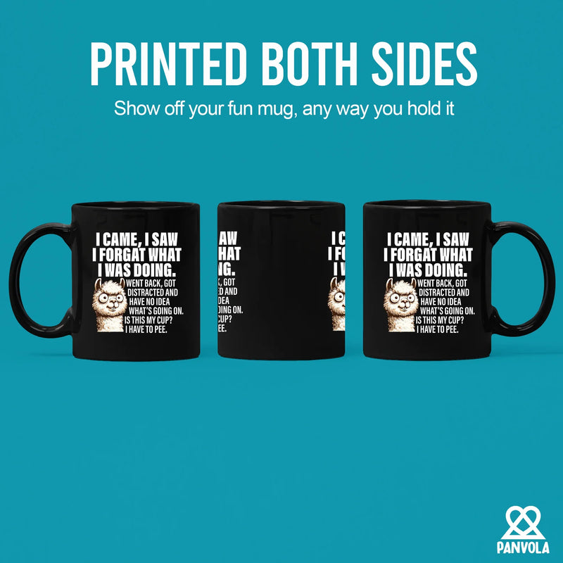 I Came I Saw I Forgot What I Was Doing Ceramic Mug 11 oz Black - Panvola