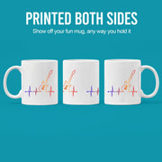 Guitar Heartbeat Ceramic Mug 11 oz White - Panvola