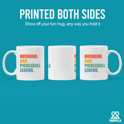 Husband Dad Pickleball Legend Ceramic Mug 11 oz White - Panvola
