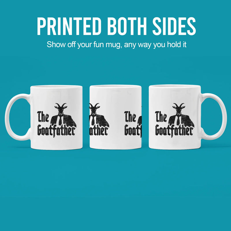 The Goatfather Ceramic Mug 11 oz White - Panvola