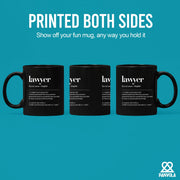 Lawyer Definition Ceramic Mug 11 oz Black - Panvola