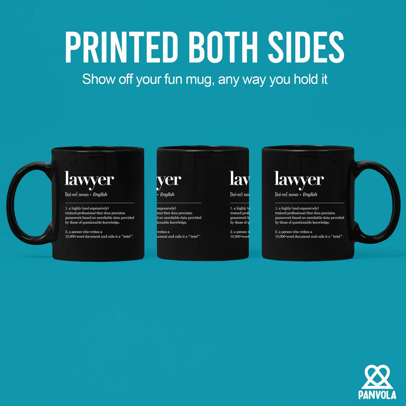 Lawyer Definition Ceramic Mug 11 oz Black - Panvola