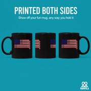 Hockey Stick USA Flag Ceramic Mug 11 oz White - Panvola