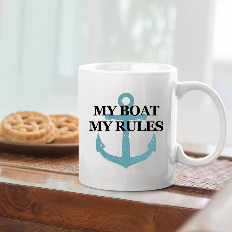 My Boat My Rules Coffee Mug 11 oz White.