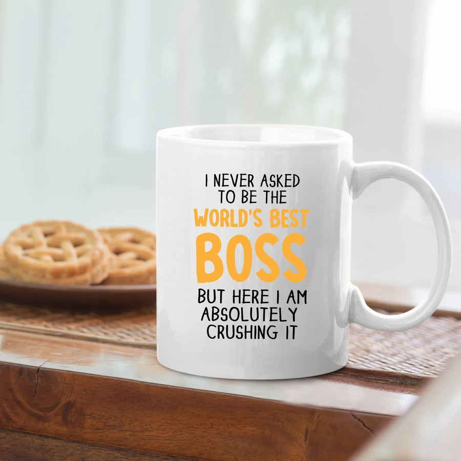 I Never Asked To Be The World's Best Boss Coffee Mug 11oz White, image 3 of 5