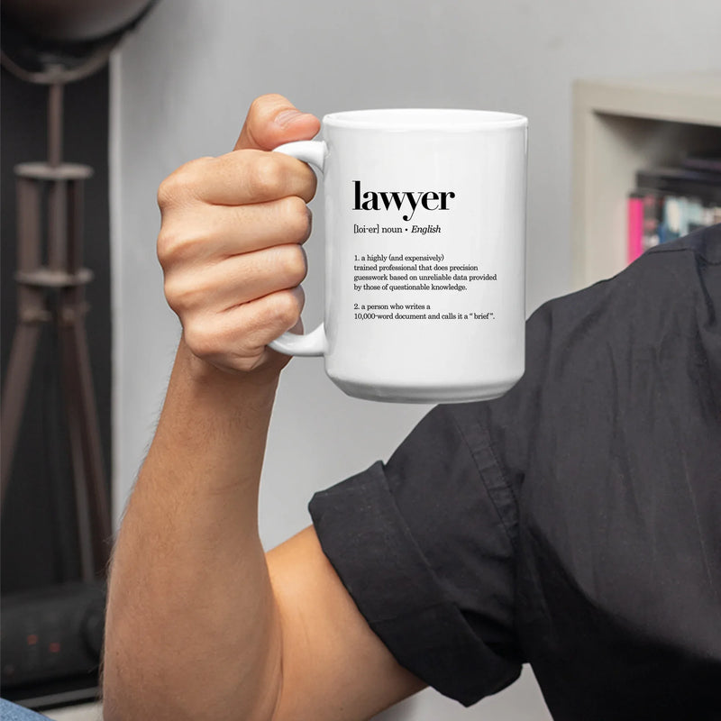 Lawyer Definition Mug 15 oz White - Panvola