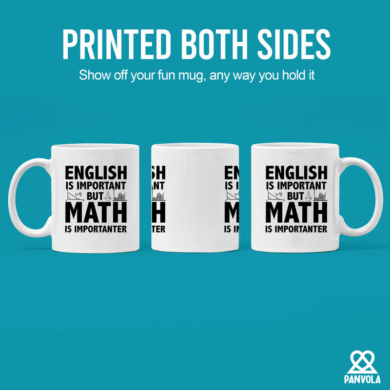 English Is Important But Math Is Importanter Teacher Ceramic Mug 11 oz White