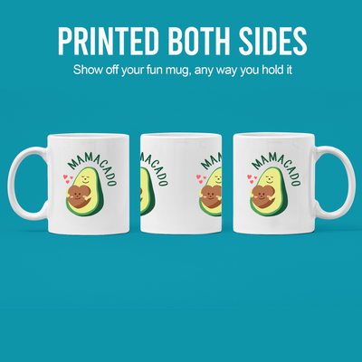 Mamacado Ceramic Mug 11 oz White