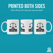 Law School Survival Mug Future Lawyer Gifts Ceramic Mug 11oz White - Panvola