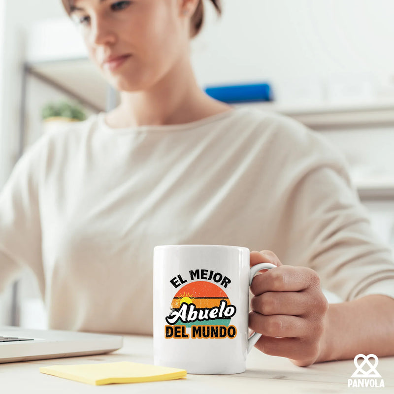 El Mejor Abuelo Del Mundo Grandpa Gifts Ceramic Mug 11oz White - Panvola