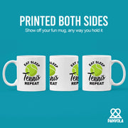 Eat Sleep Tennis Repeat Ceramic Mug 11 oz White - Panvola