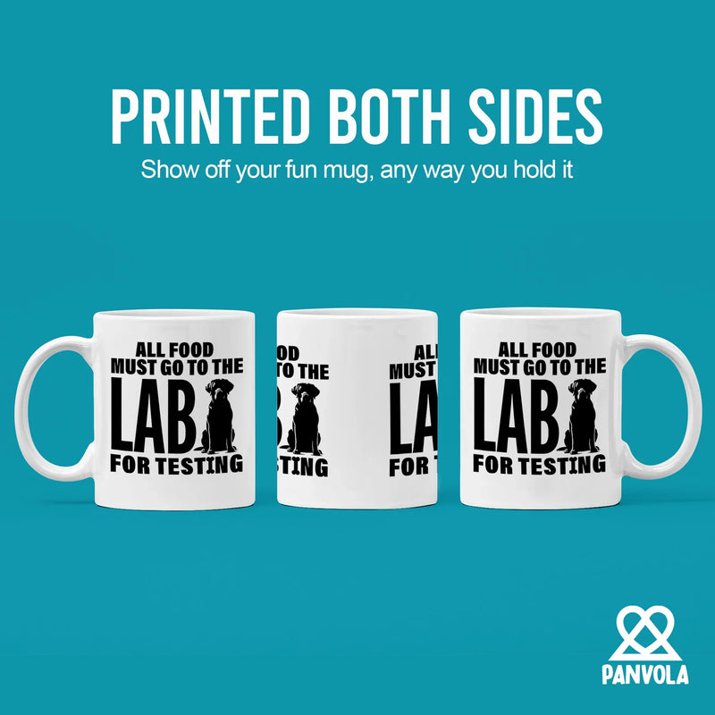 All Food Must Go To The Lab For Testing Labradoodle Ceramic Mug 11 oz White - Panvola