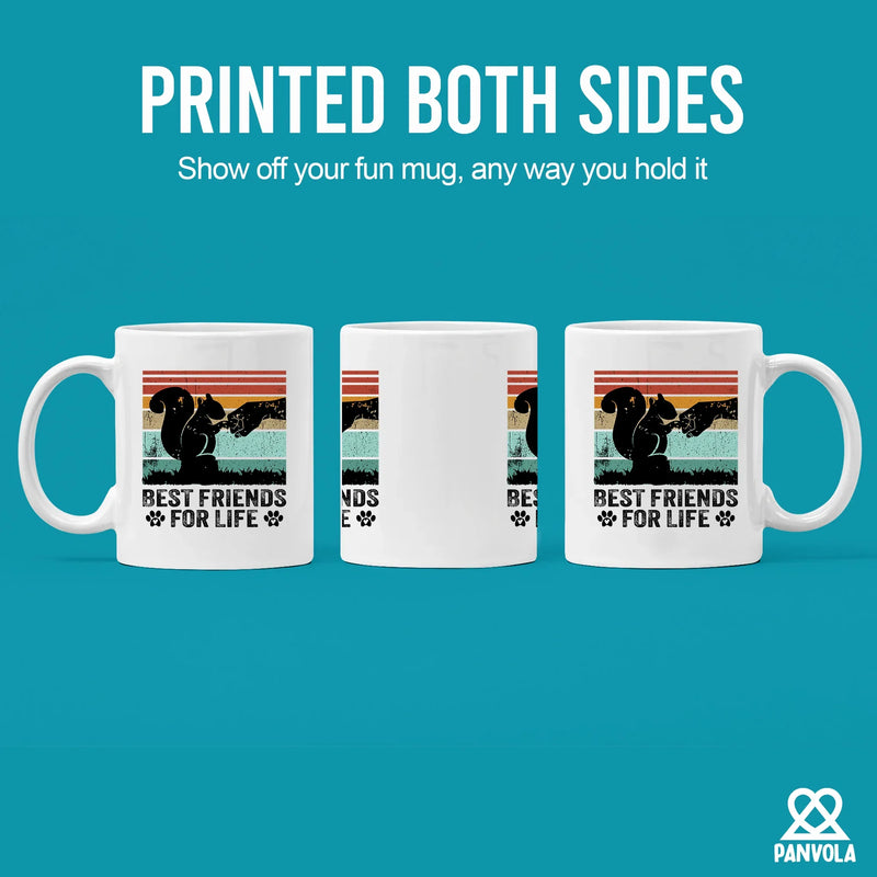 Best Friends For Life Ceramic Mug 11 oz White - Panvola