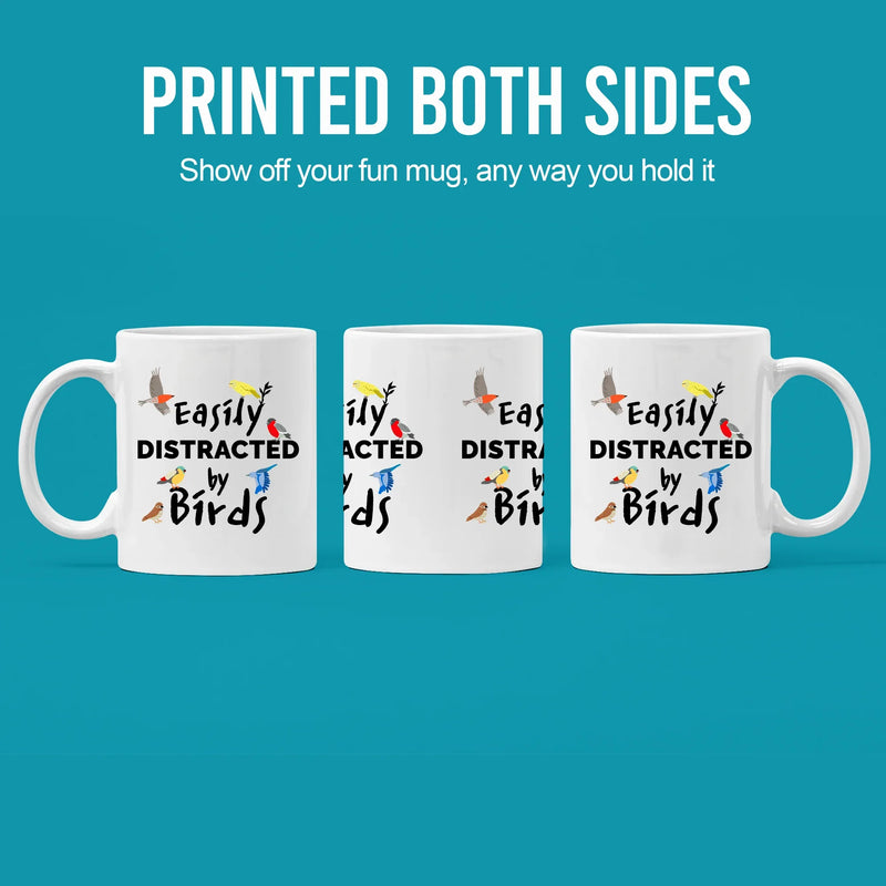 Easily Distracted By Birds Ceramic Mug 11 oz White - Panvola
