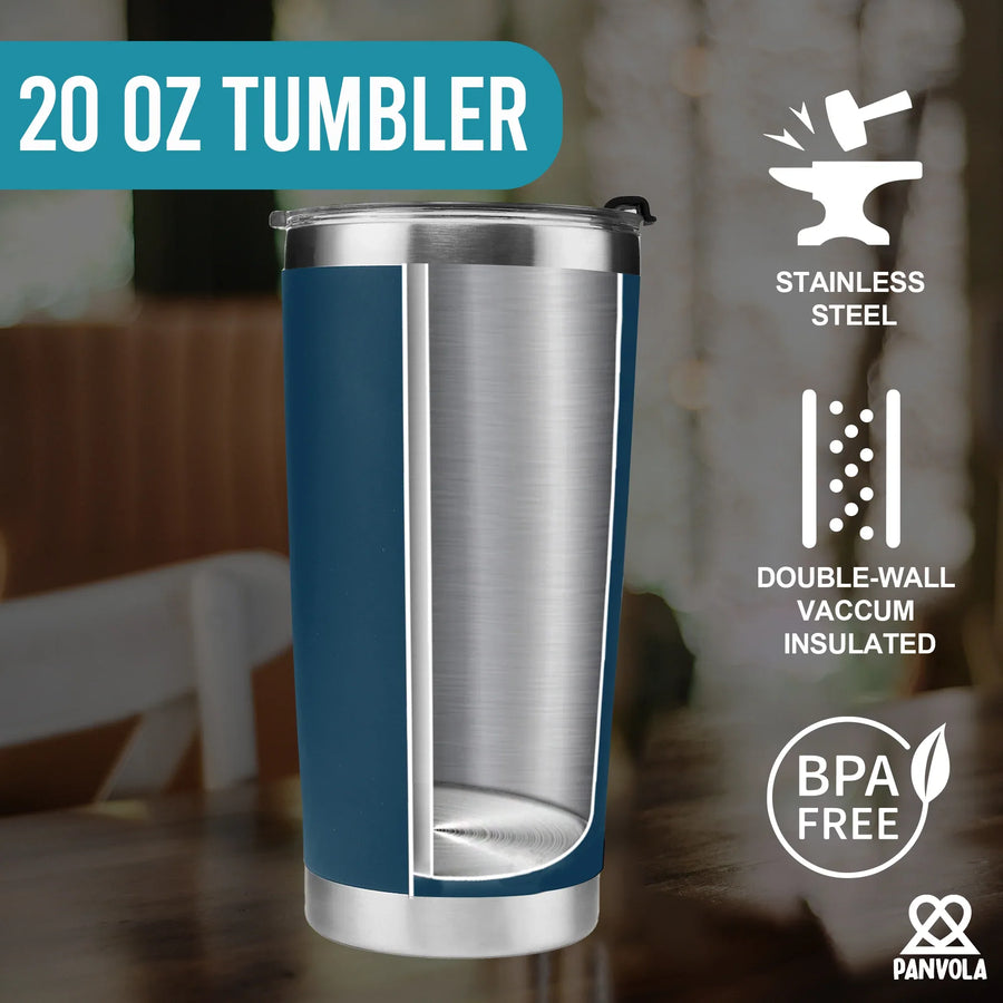 I'm Here Because You Broke Something Vacuum Insulated Tumbler Blue, image 3 of 5