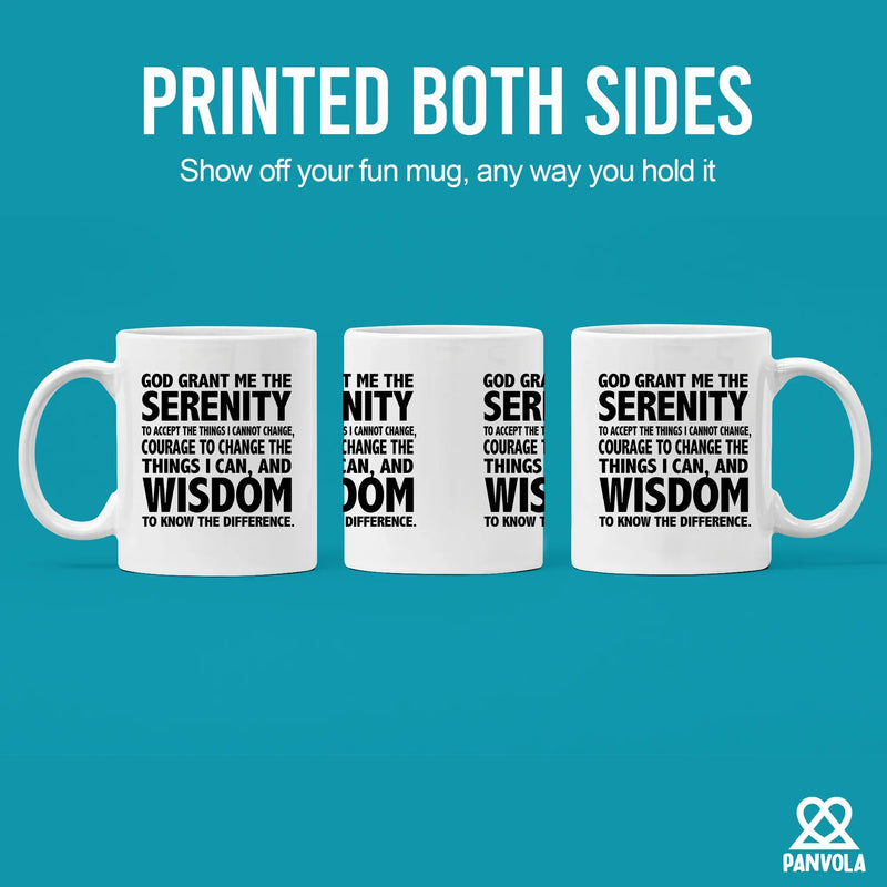God Grant Me The Serenity Prayer Coffee Mug 11 oz White - Panvola