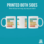 Husband Dad Fantasy Football Legend Ceramic Mug 11 oz White - Panvola