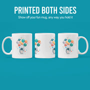 Astronaut Holding Planet Balloons Ceramic Mug 11 oz White - Panvola