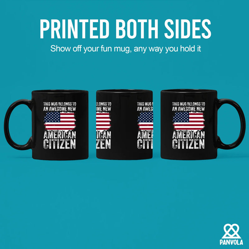 New American Citizen Coffee Ceramic Mug 11 oz Black - Panvola