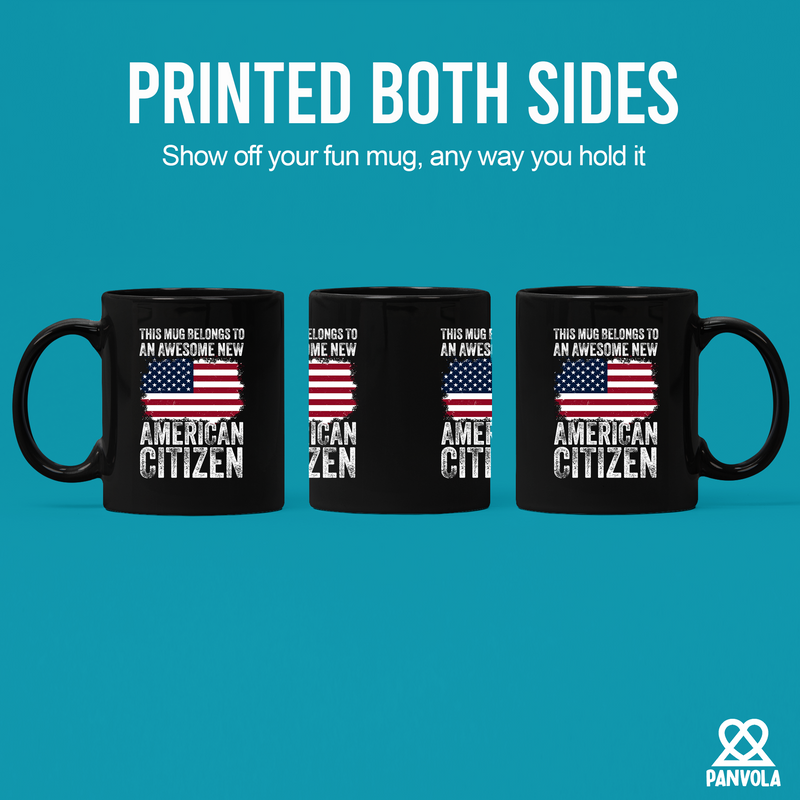 New American Citizen Coffee Ceramic Mug 11 oz Black