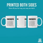 Firefighter Definition Mug 11oz White - Panvola