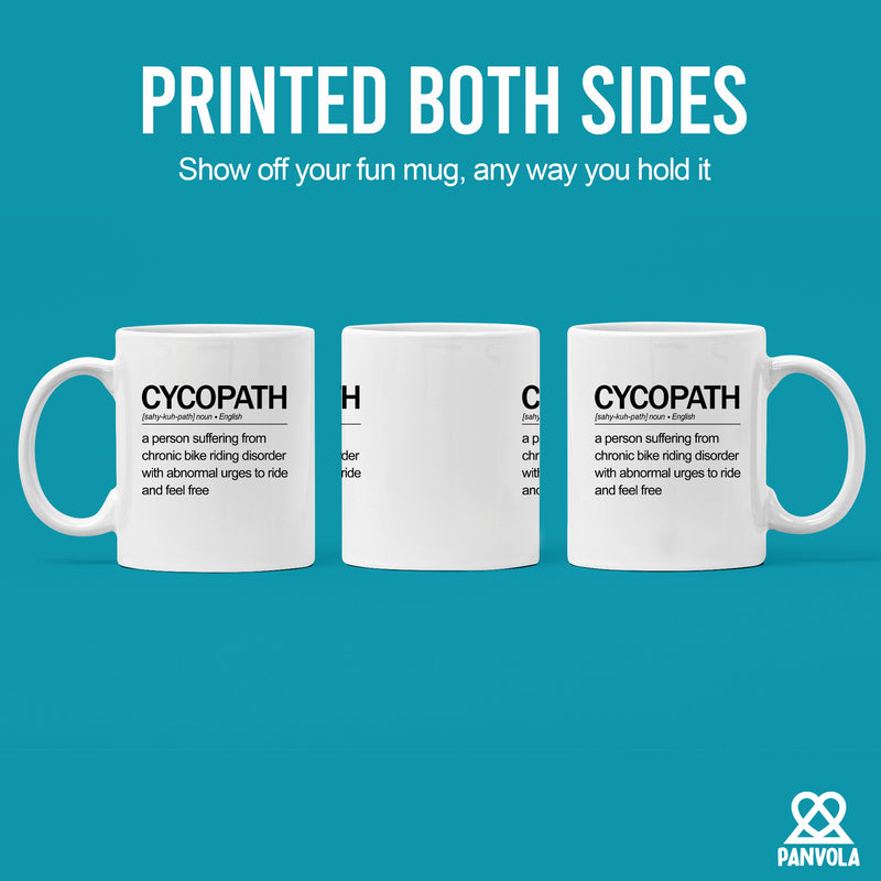 Cycopath Definition Ceramic Mug 11 oz White.