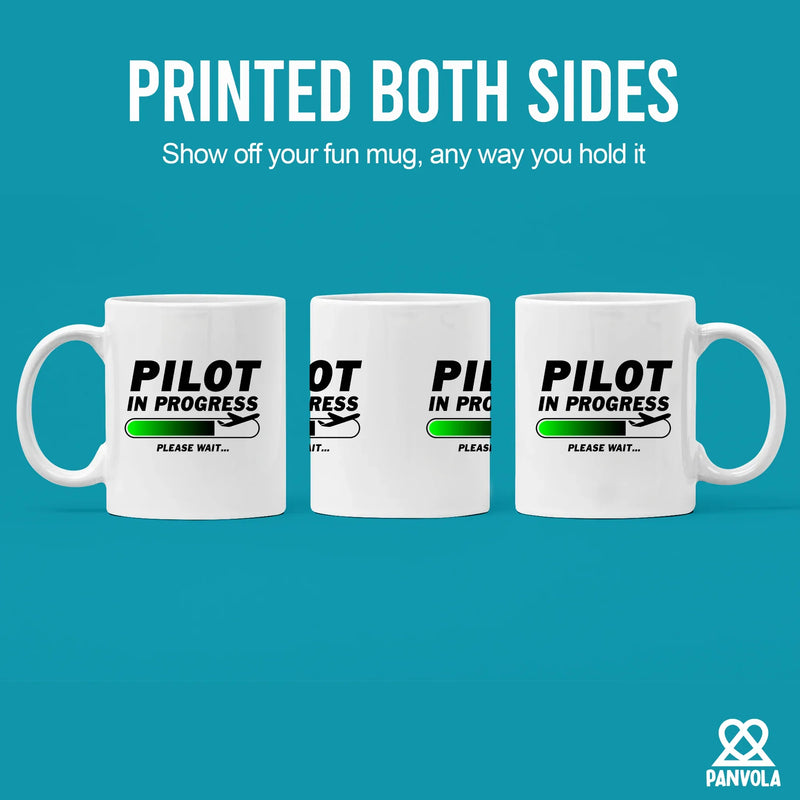 Pilot In Progress Ceramic Mug 11 oz White - Panvola