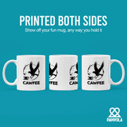 Cawfee Funny Crow Mug Ceramic Mug 11 oz White - Panvola