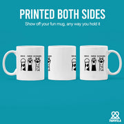 Rock Paper Scissors Ceramic Mug 11 oz White - Panvola