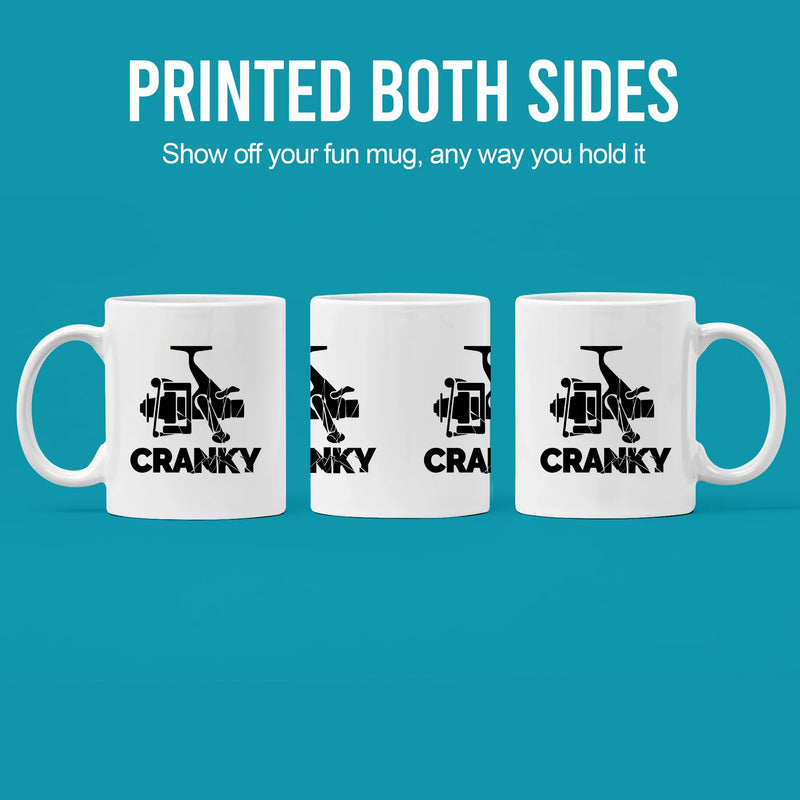 Cranky Fishing Ceramic Mug 11 oz White - Panvola
