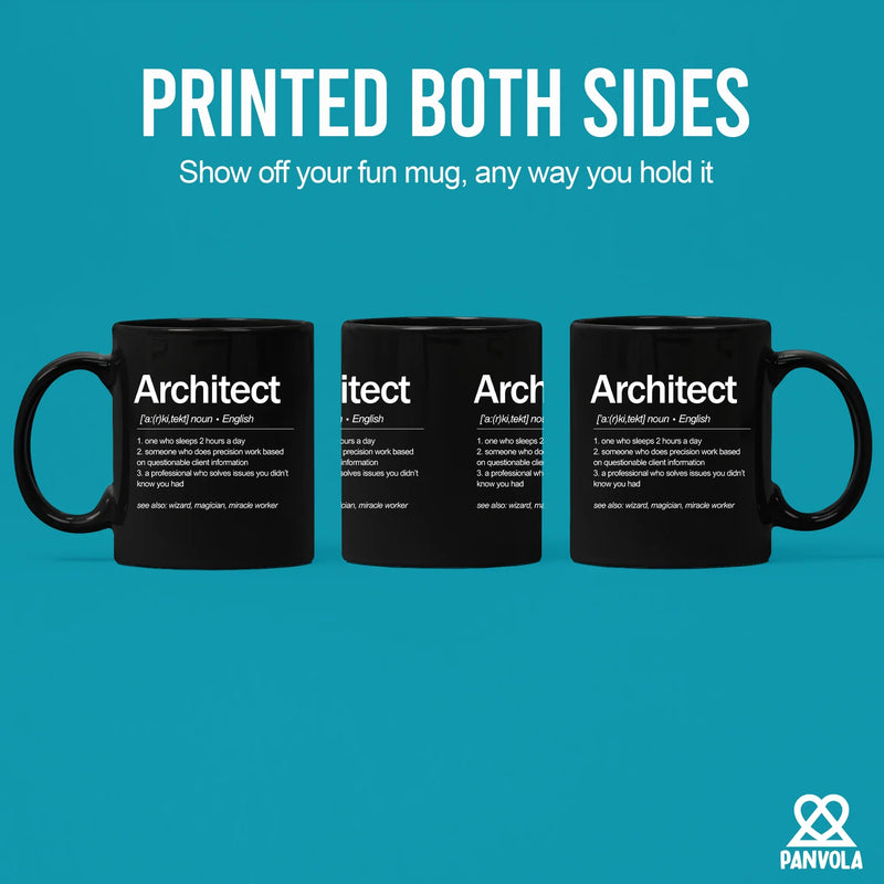 Architect Definition Ceramic Mug 11 oz Black - Panvola