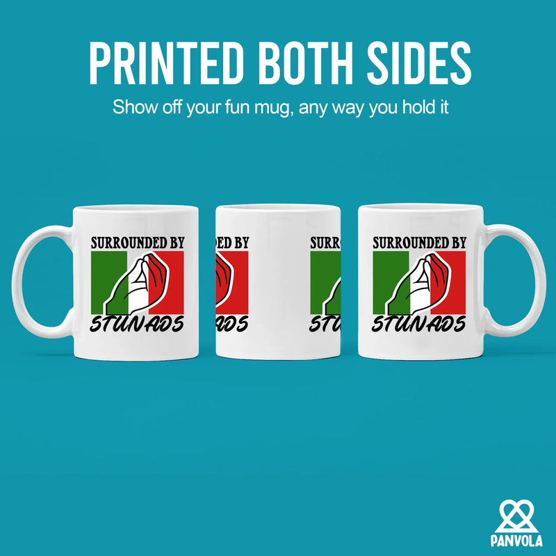 Surrounded By Stunads Ceramic Mug 11 oz White - Panvola