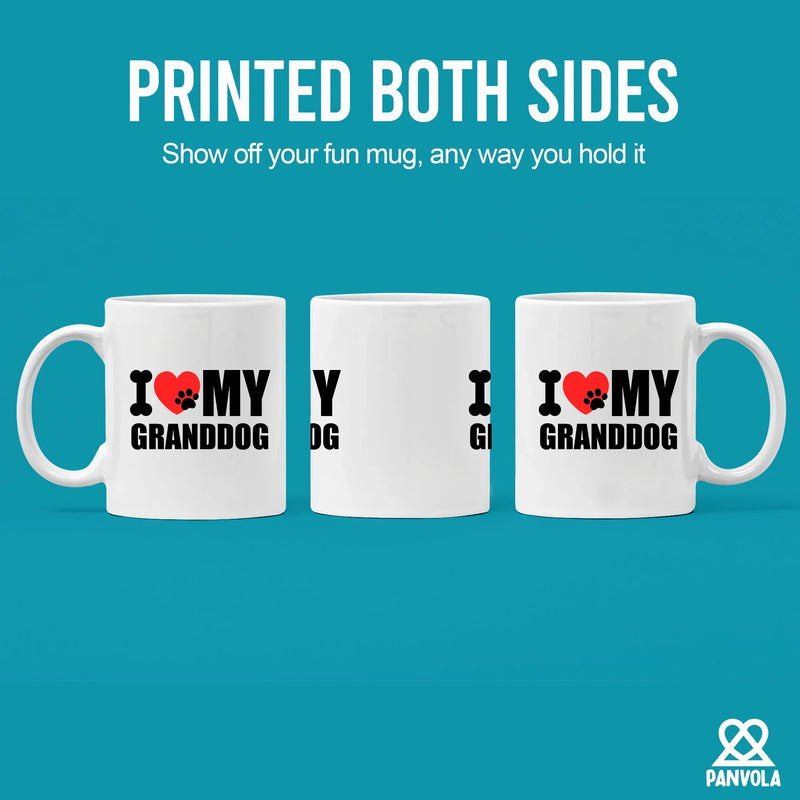 I Love My Granddog Ceramic Mug 11 oz White - Panvola