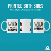 Wild About Reading Ceramic Mug 11 oz White - Panvola